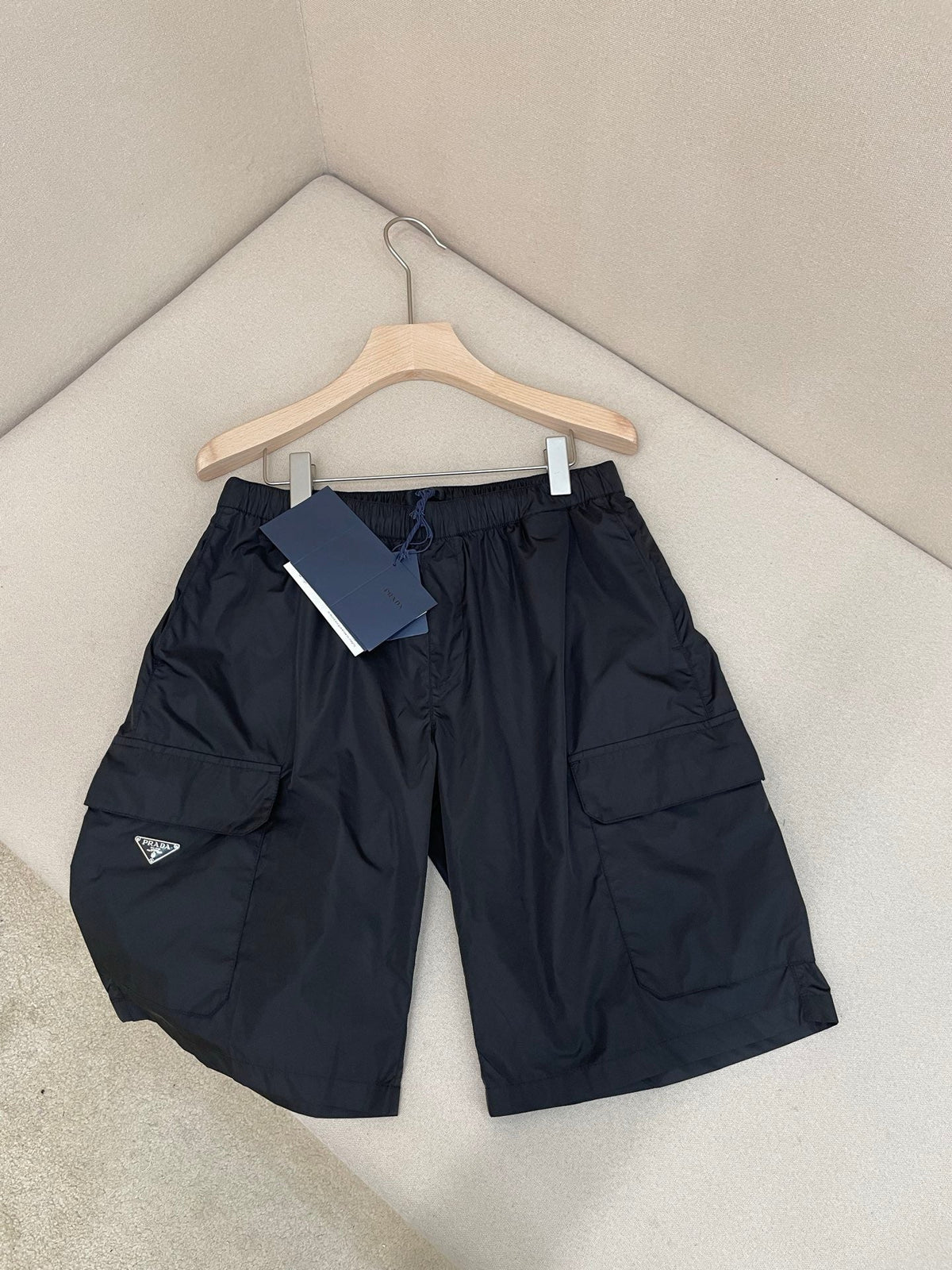Marineblaues Nylon Cargo - Herren