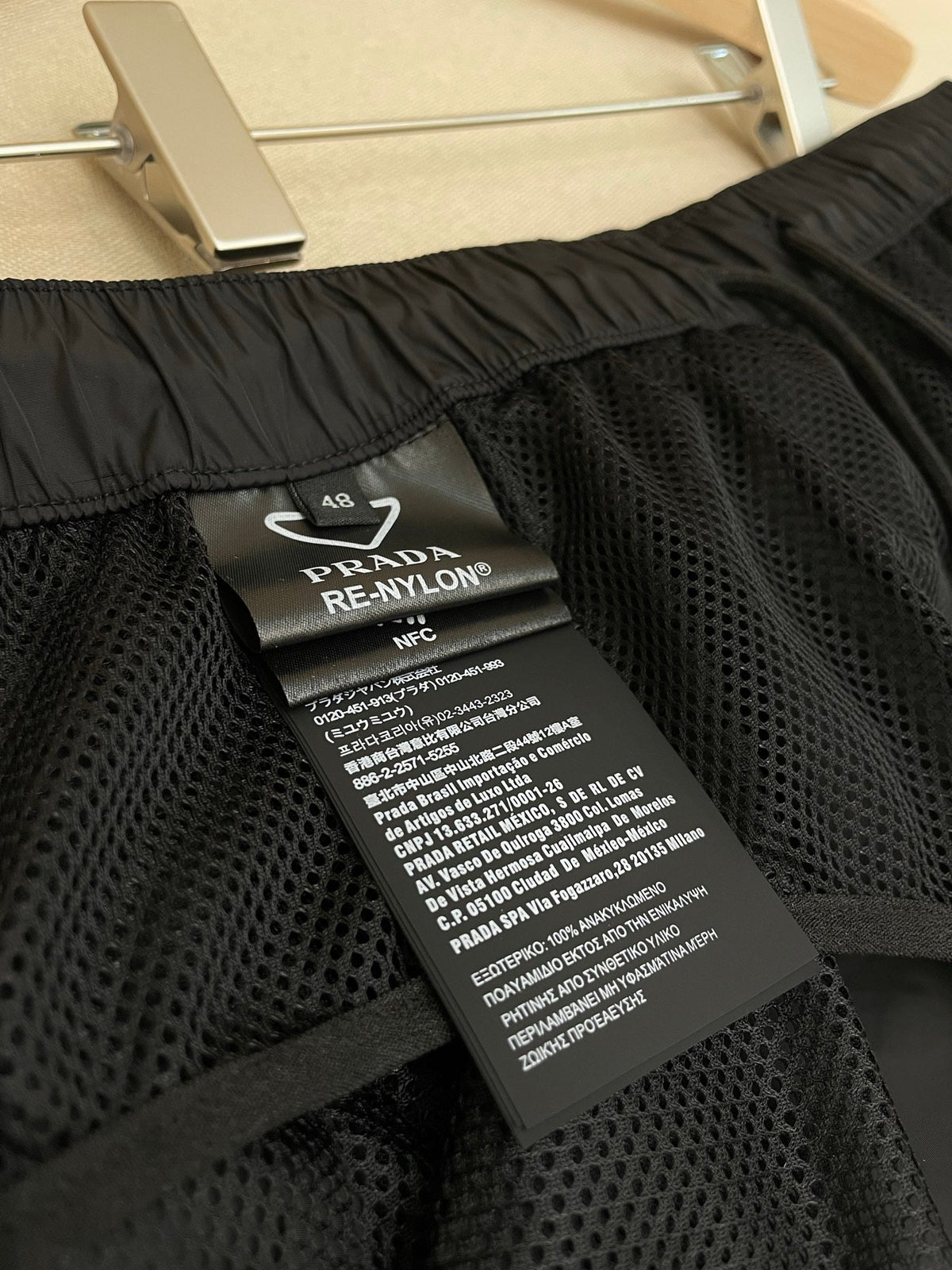 Marineblaues Nylon Cargo - Herren