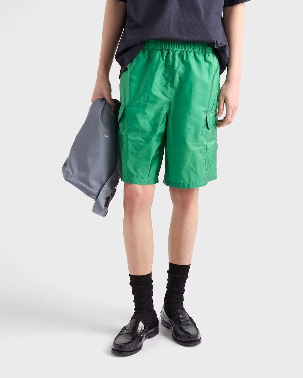 Marineblaues Nylon Cargo - Herren
