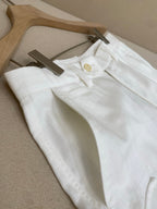 White Cotton Tailored Cargo - Men's