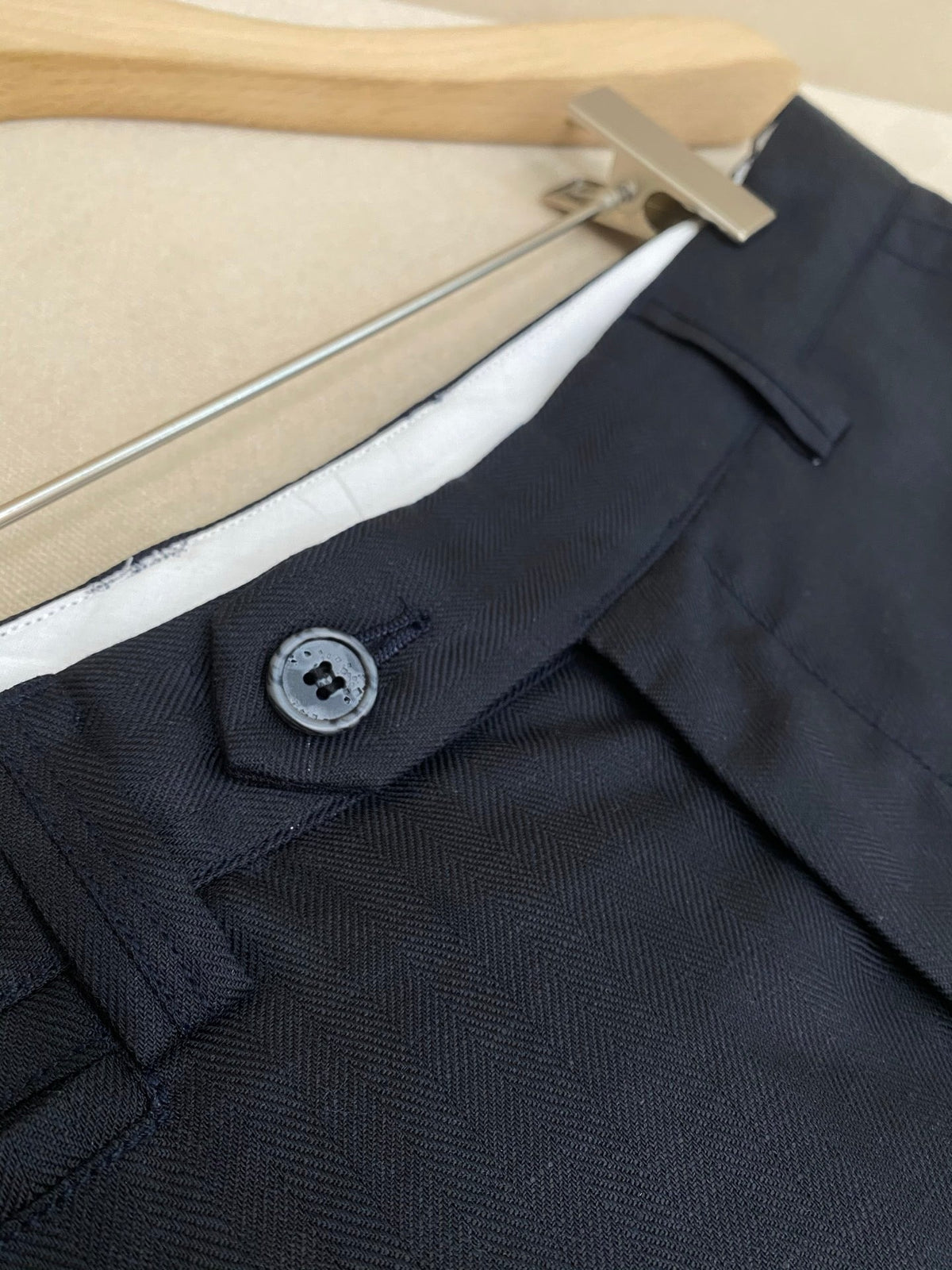White Cotton Tailored Cargo - Men's