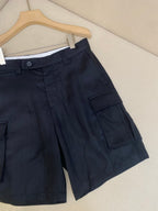 White Cotton Tailored Cargo - Men's