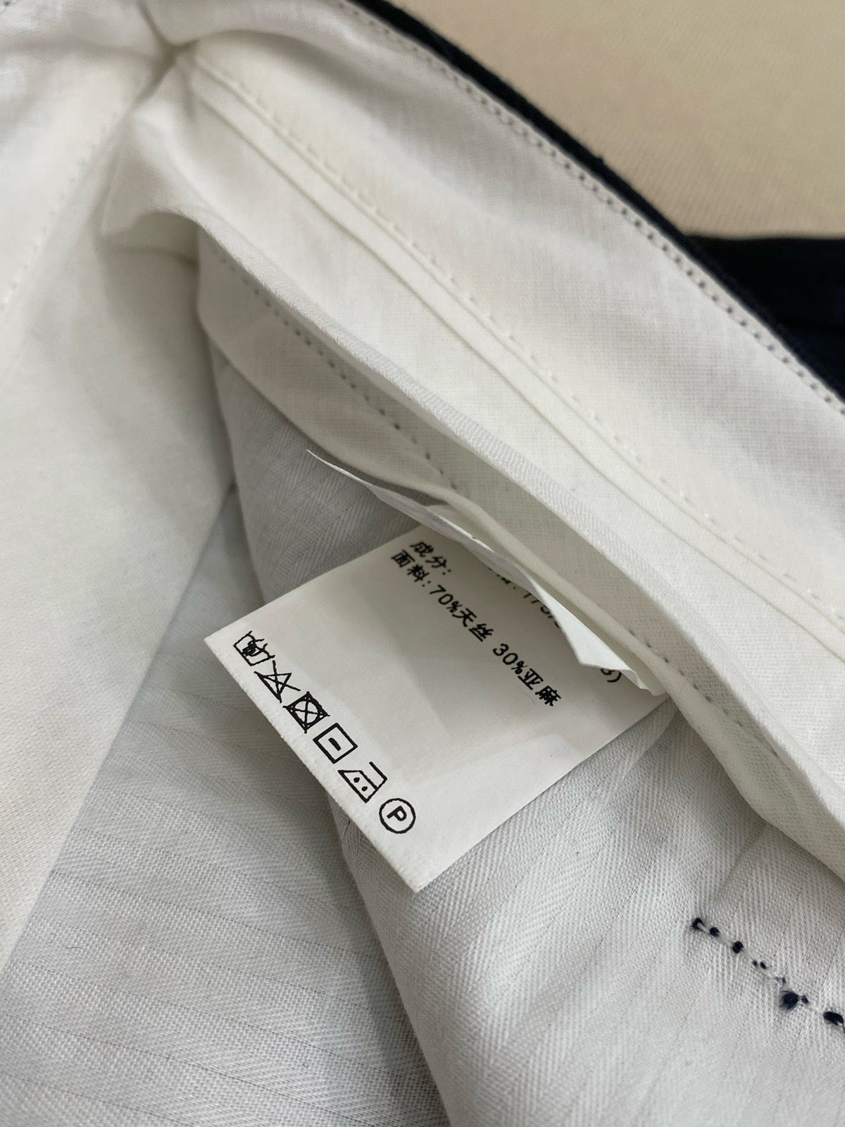 White Cotton Tailored Cargo - Men's