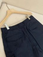 White Cotton Tailored Cargo - Men's