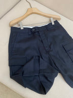 White Cotton Tailored Cargo - Men's