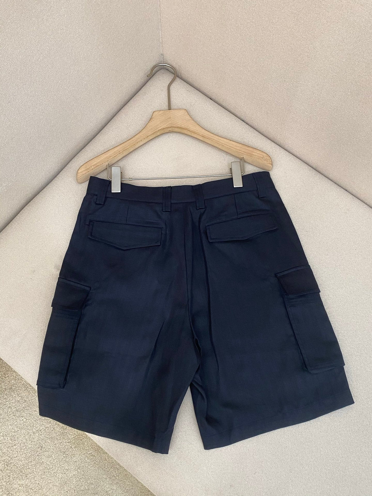 White Cotton Tailored Cargo - Men's