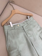 White Cotton Tailored Cargo - Men's