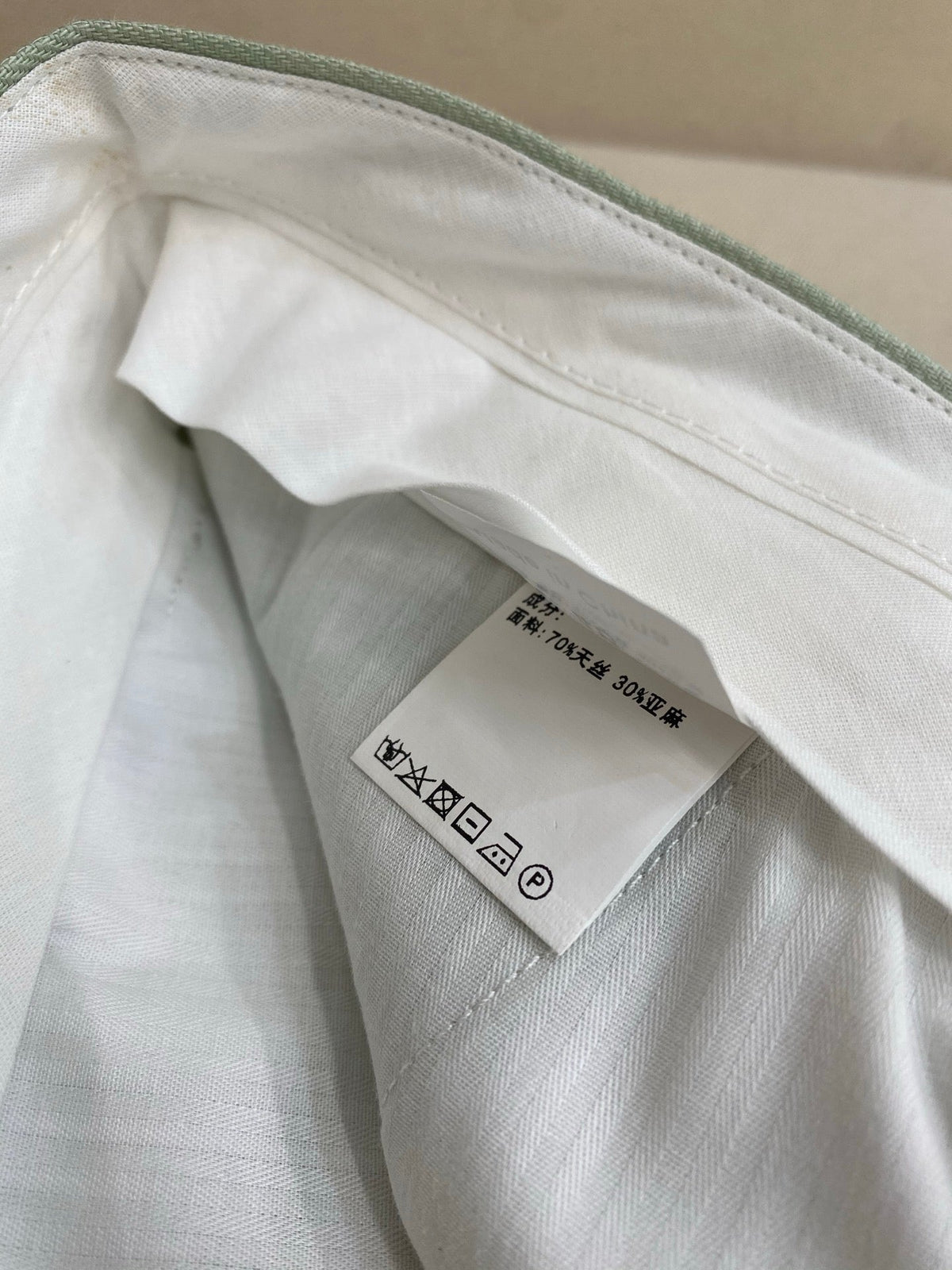 White Cotton Tailored Cargo - Men's
