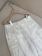 White Cotton Tailored Cargo - Men's