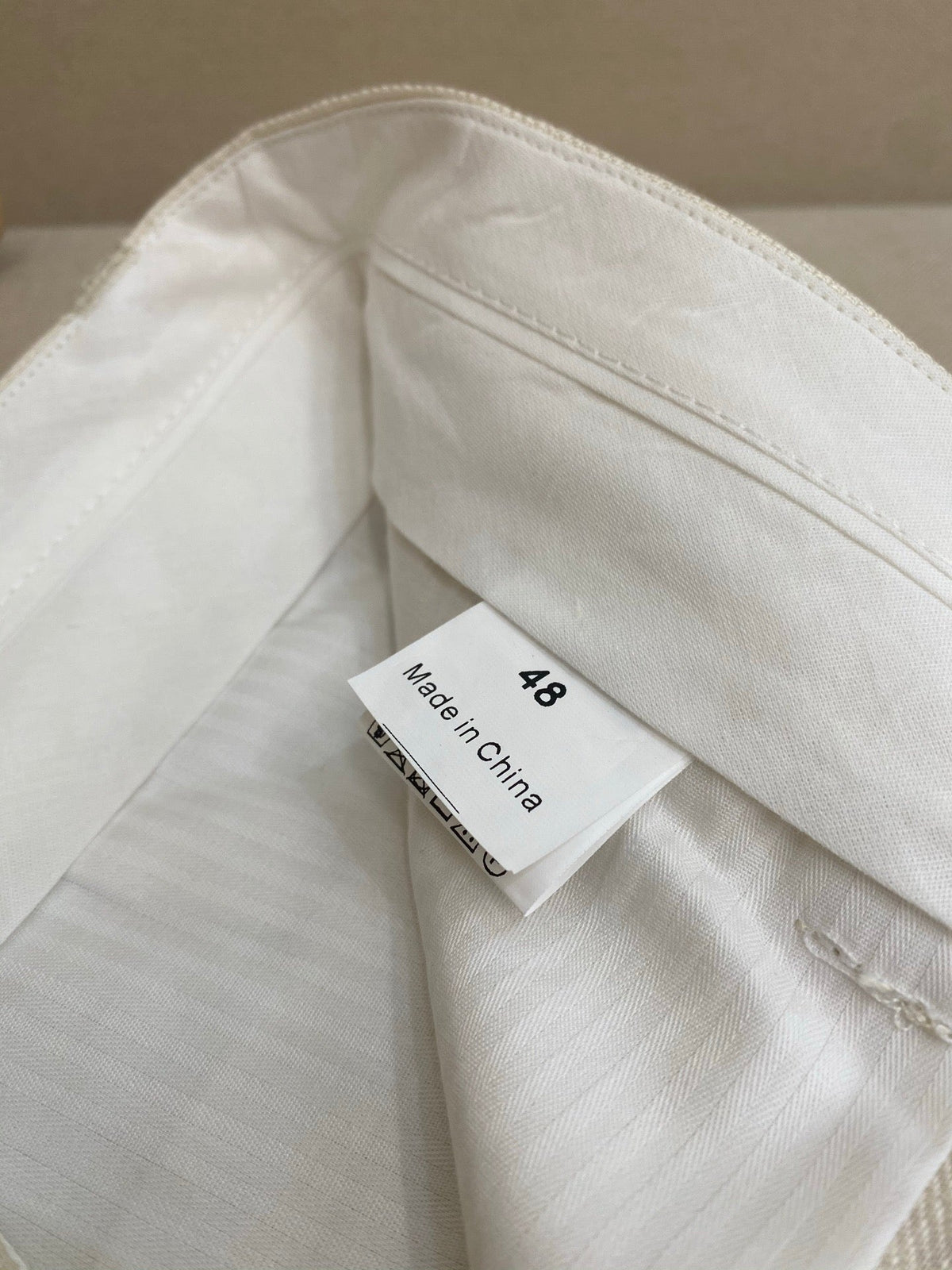 White Cotton Tailored Cargo - Men's