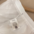 White Nylon Contrast Trim Swim - Men's