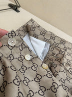 Beige Canvas Monogram Wide-Leg - Men's