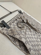 Beige Canvas Monogram Wide-Leg - Men's