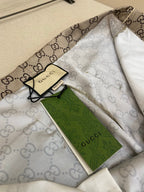 Beige Canvas Monogram Wide-Leg - Men's