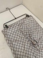 Beige Canvas Monogram Wide-Leg - Men's