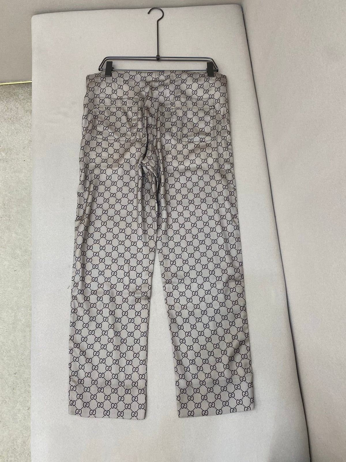 Beige Canvas Monogram Wide-Leg - Men's