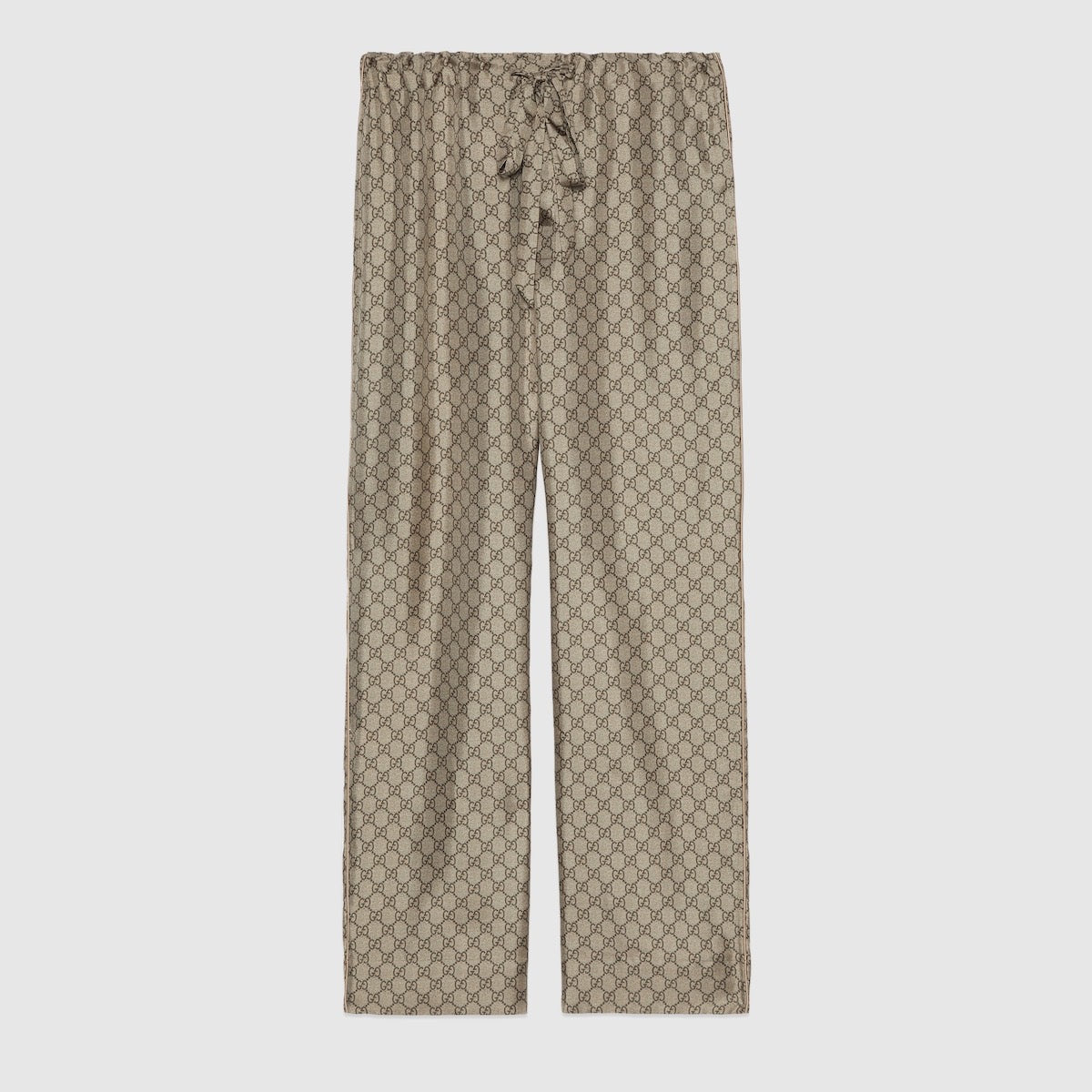 Beige Canvas Monogram Wide-Leg - Men's