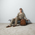 Beige Canvas Monogram Wide-Leg - Men's