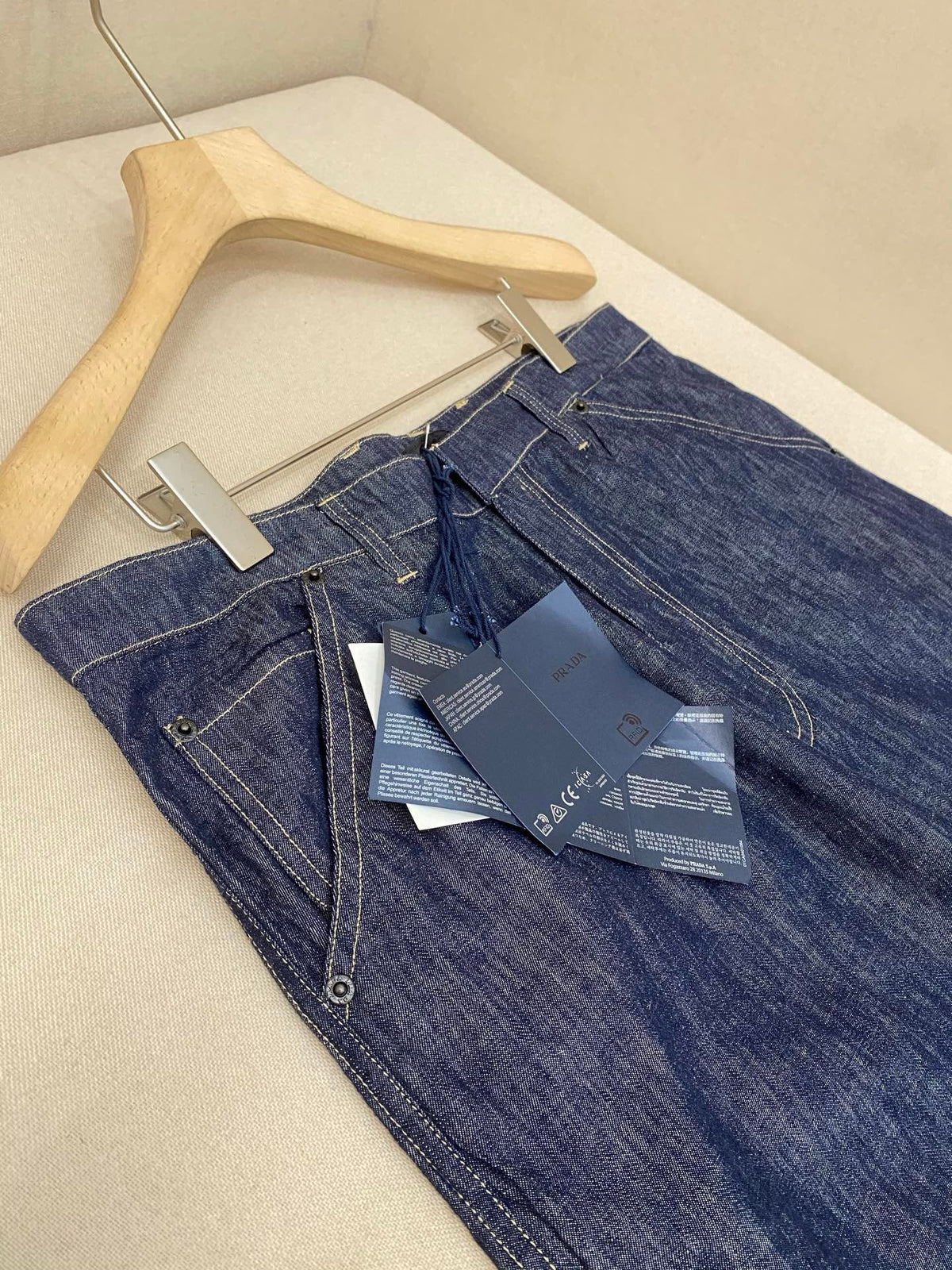 Blue Denim Uni Weites Bein – Herren