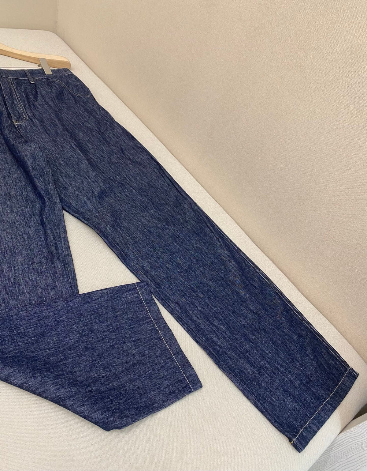 Blue Denim Uni Weites Bein – Herren