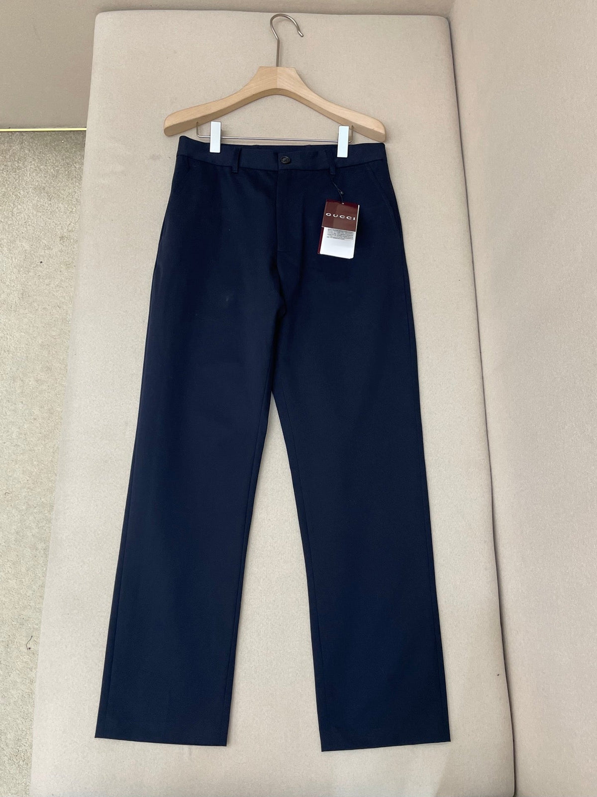 Navy Cotton Tailored Straight - Men's