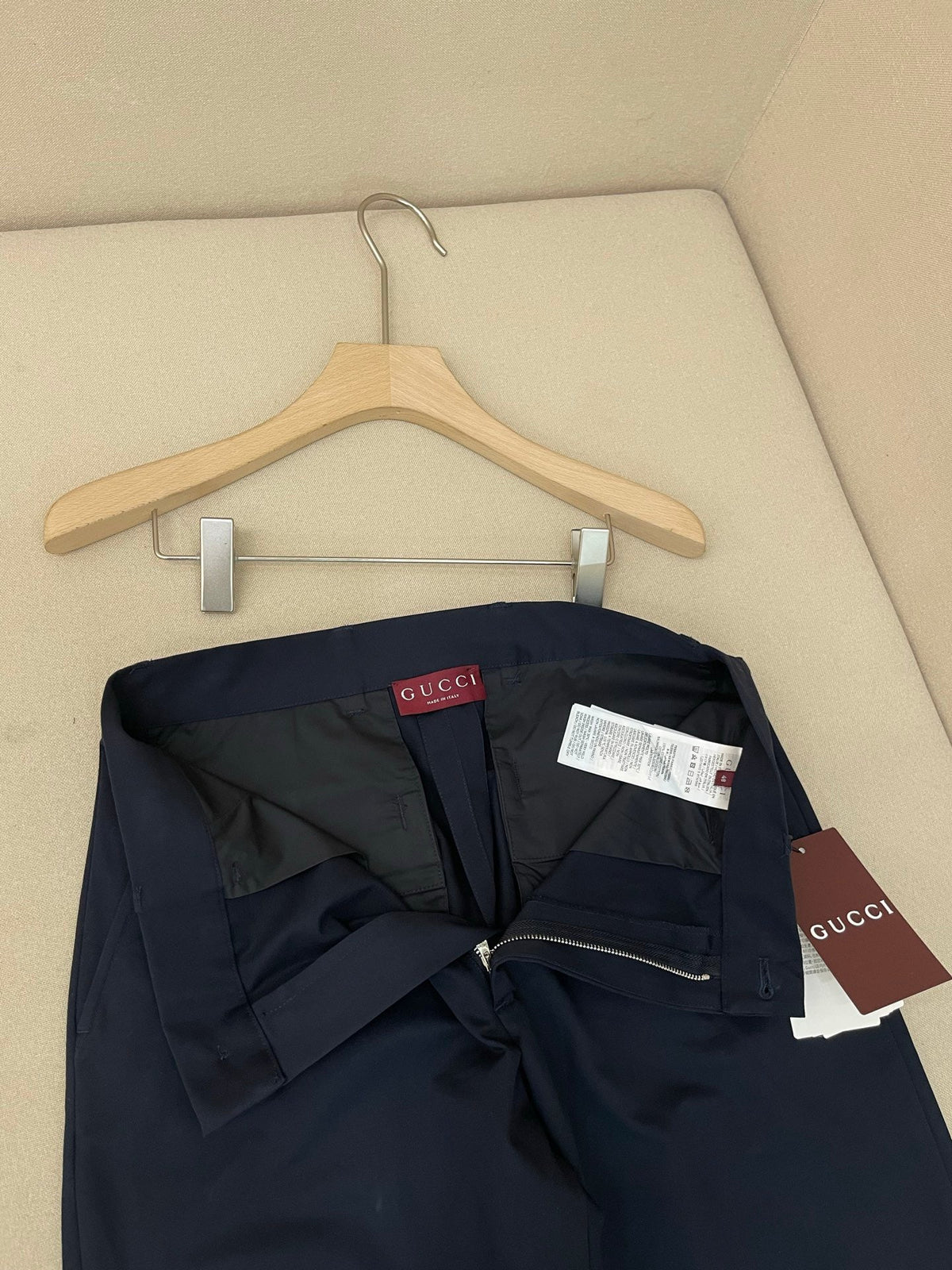 Navy Cotton Tailored Straight - Men's