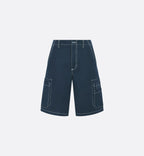 Blue Denim Plain Cargo - Men's