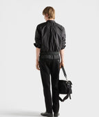 Black Nylon Tonal Shirt Jacket - Men's