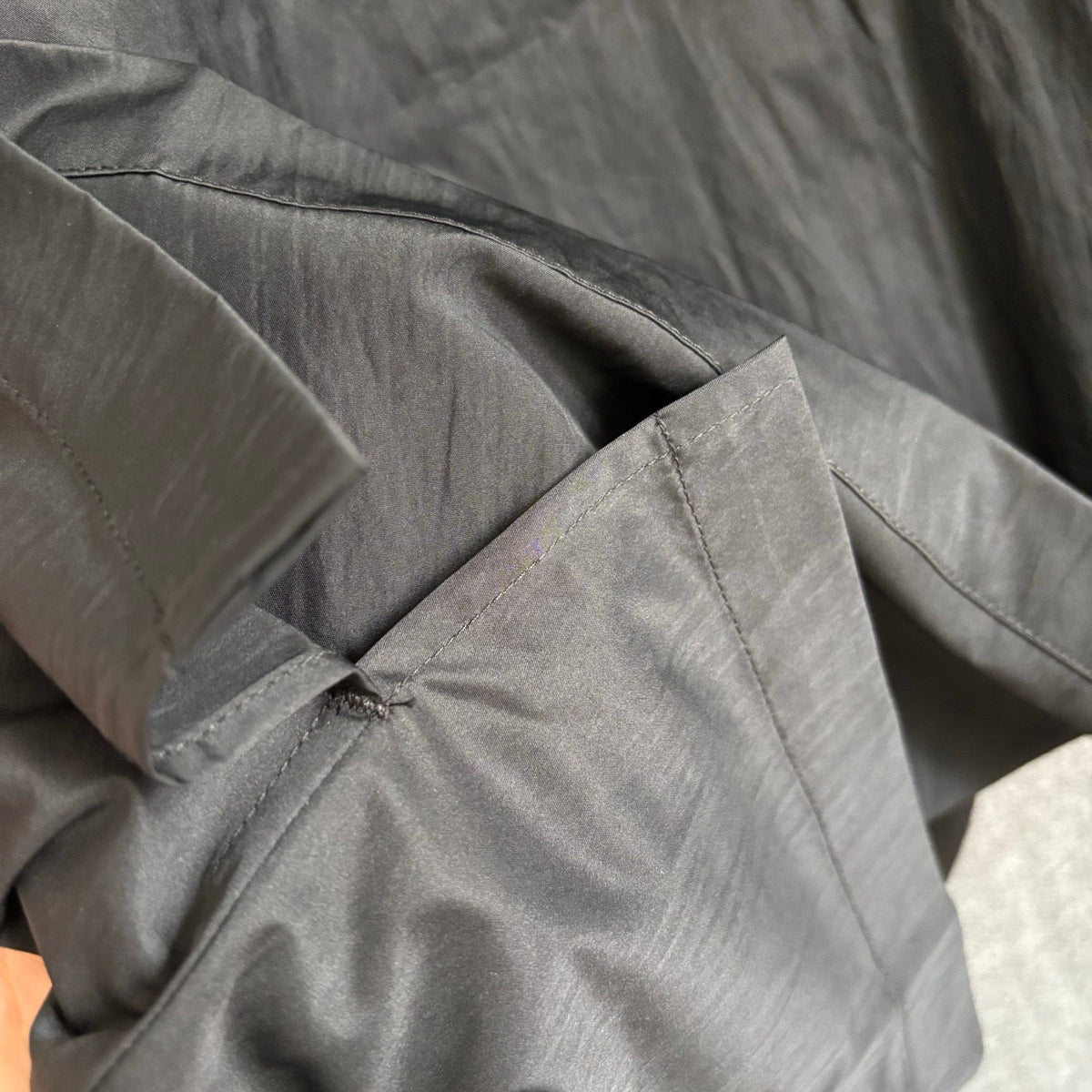 Schwarze Leder-Hemdjacke – Herren