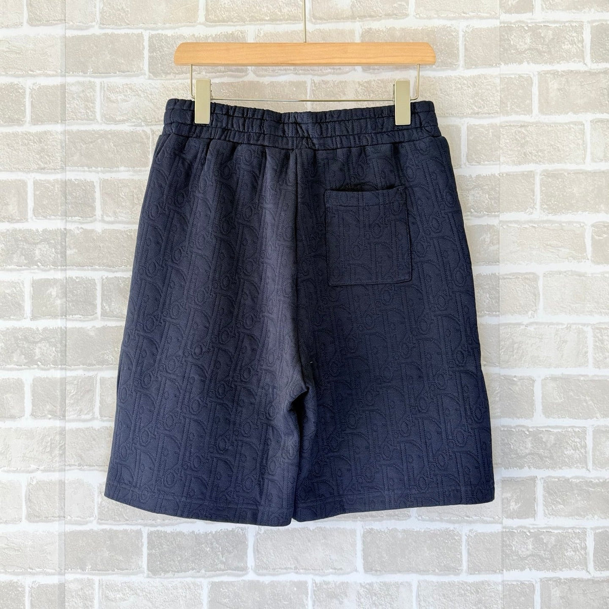Strukturierter Kordelzug aus marineblauer Baumwolle – Herren