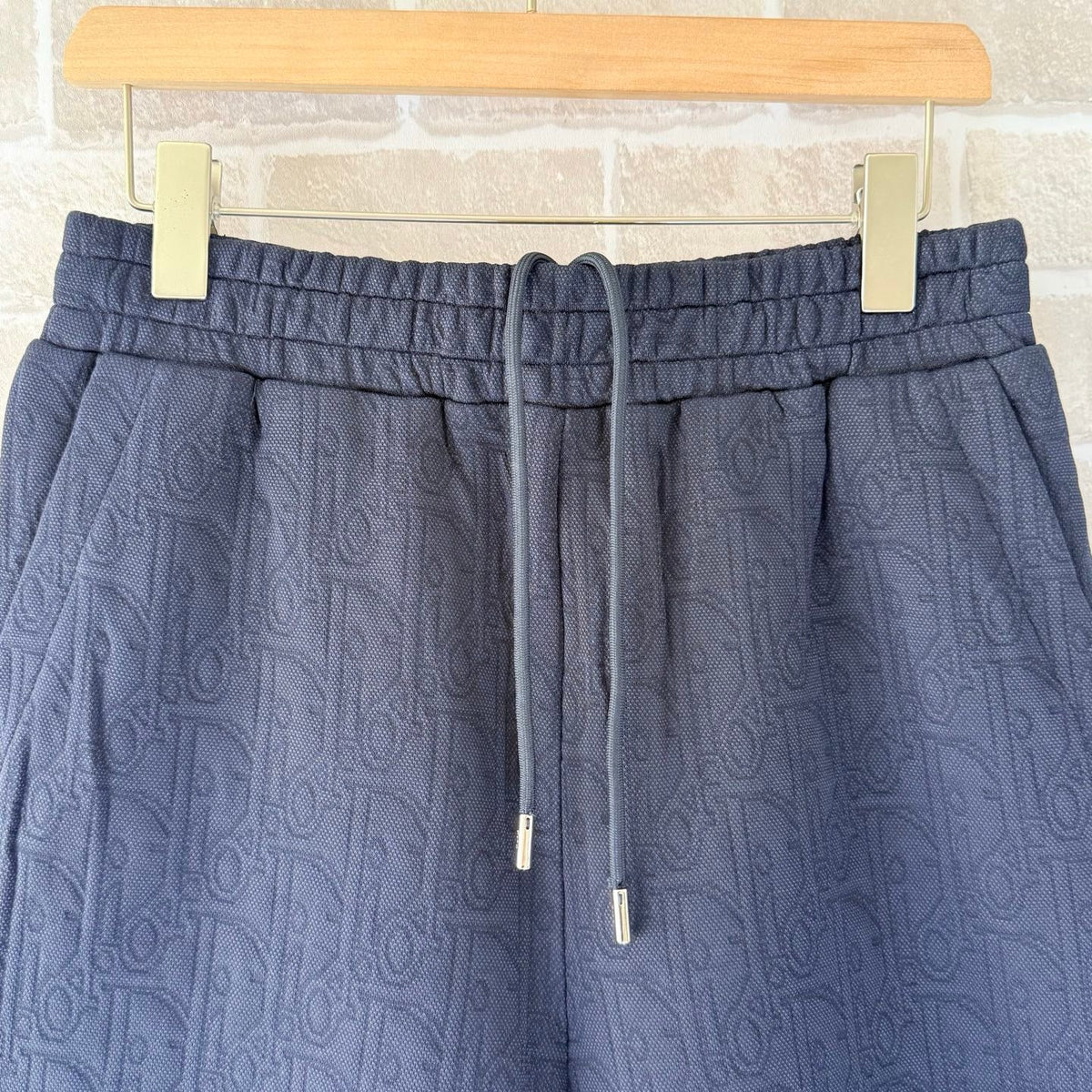 Strukturierter Kordelzug aus marineblauer Baumwolle – Herren