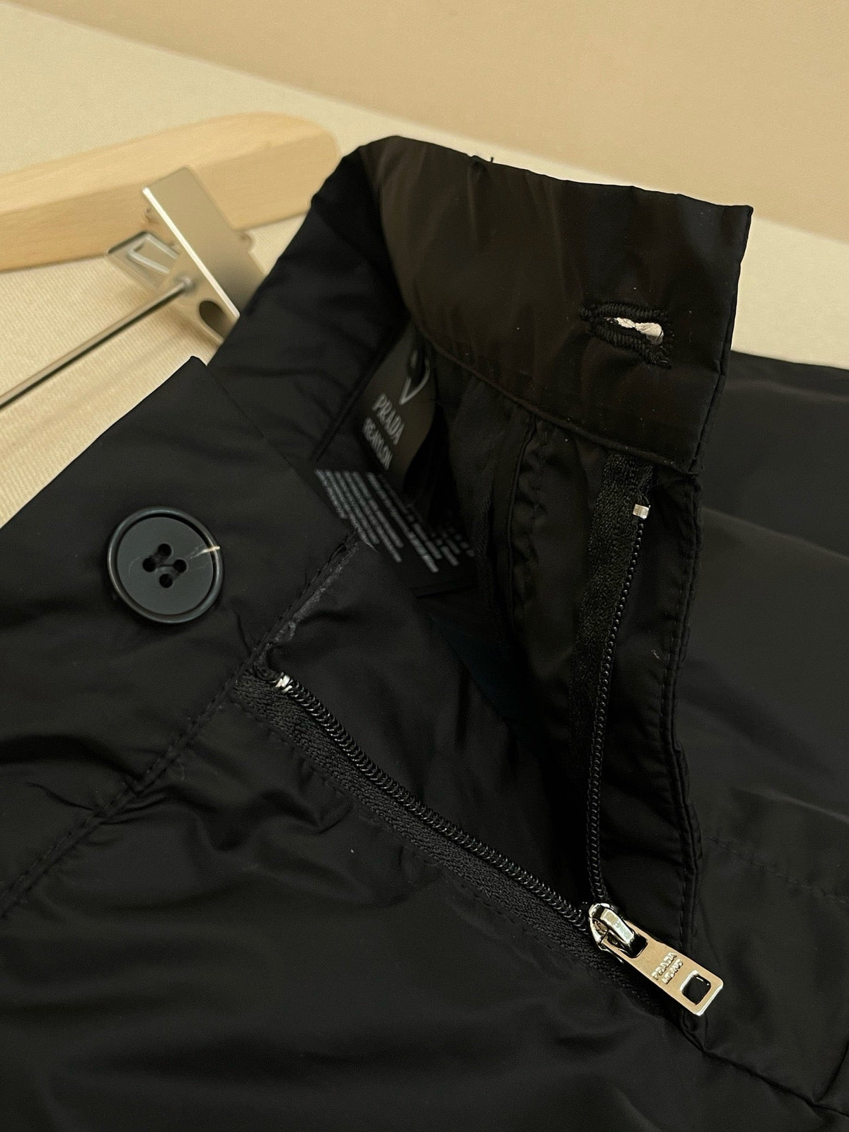 Black Cotton Plain Straight - Men's
