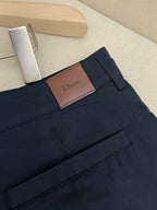 Navy Cotton Plain Cargo - Men's