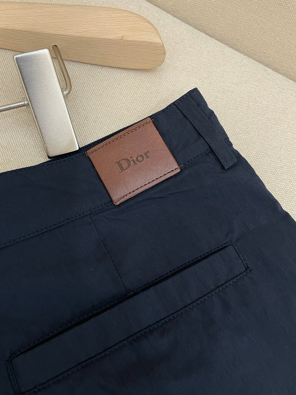 Navy Cotton Plain Cargo - Men's