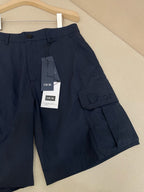 Navy Cotton Plain Cargo - Men's