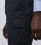 Navy Cotton Plain Cargo - Men's