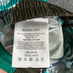 Grüne Nylon-Badehose mit Auto-Print – Herren