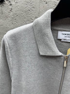 4-Bar Zip Cardigan Navy – Herren