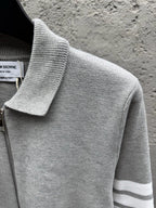 4-Bar Zip Cardigan Navy – Herren