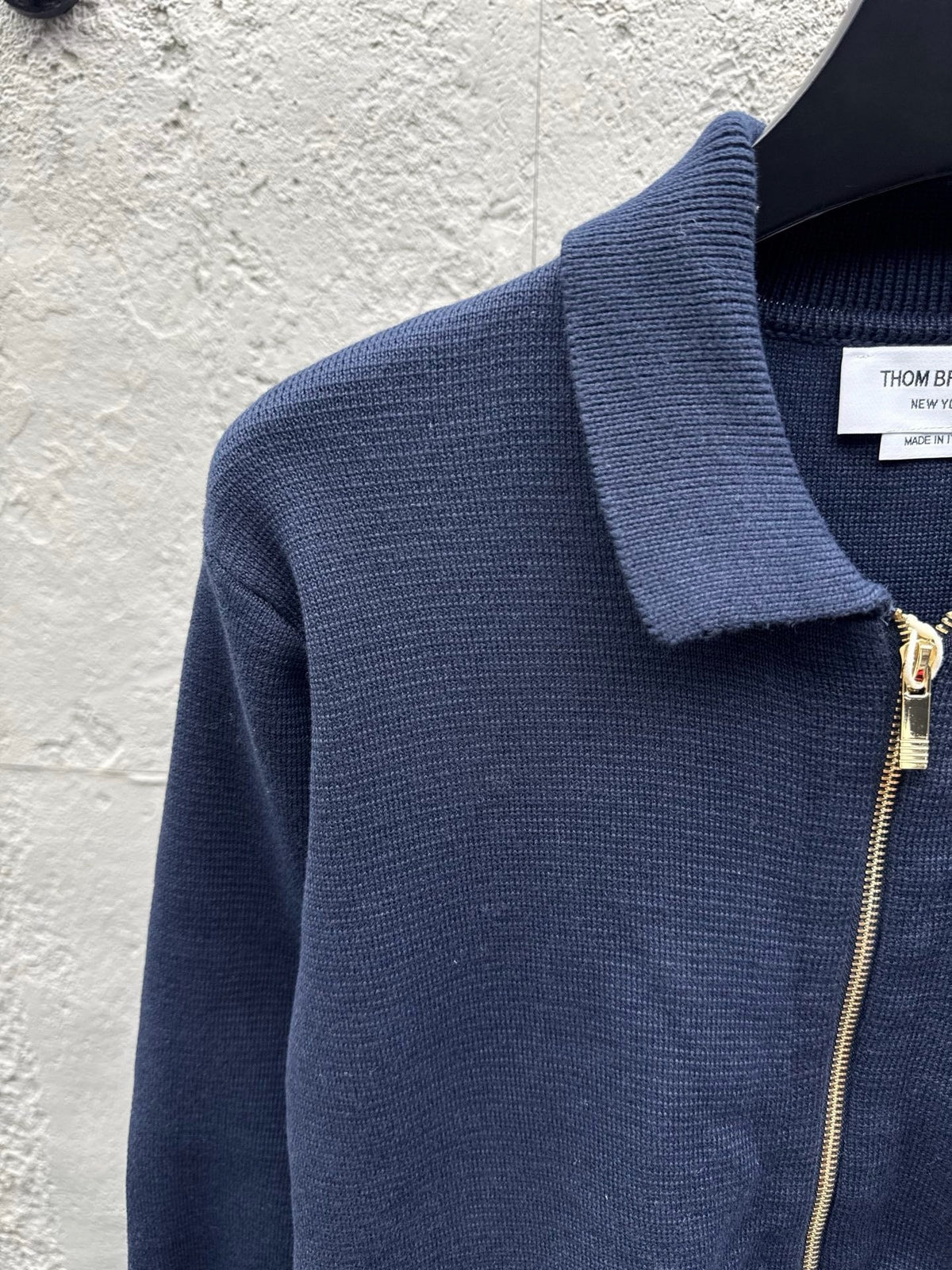4-Bar Zip Cardigan Navy – Herren