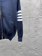4-Bar Zip Cardigan Navy – Herren