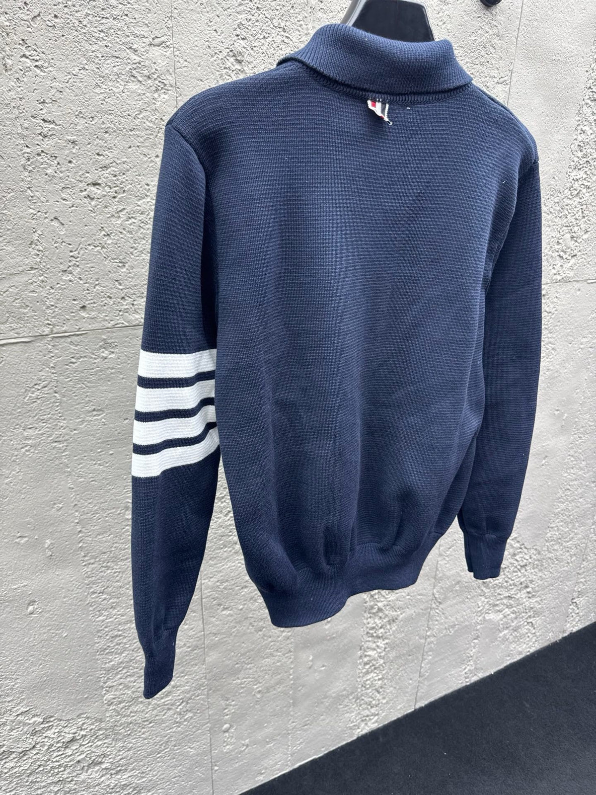 4-Bar Zip Cardigan Navy – Herren
