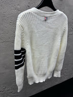 4-Bar Chunky Cardigan Grey - Men's