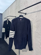 Marineblauer Rippstrick-Cardigan - Herren
