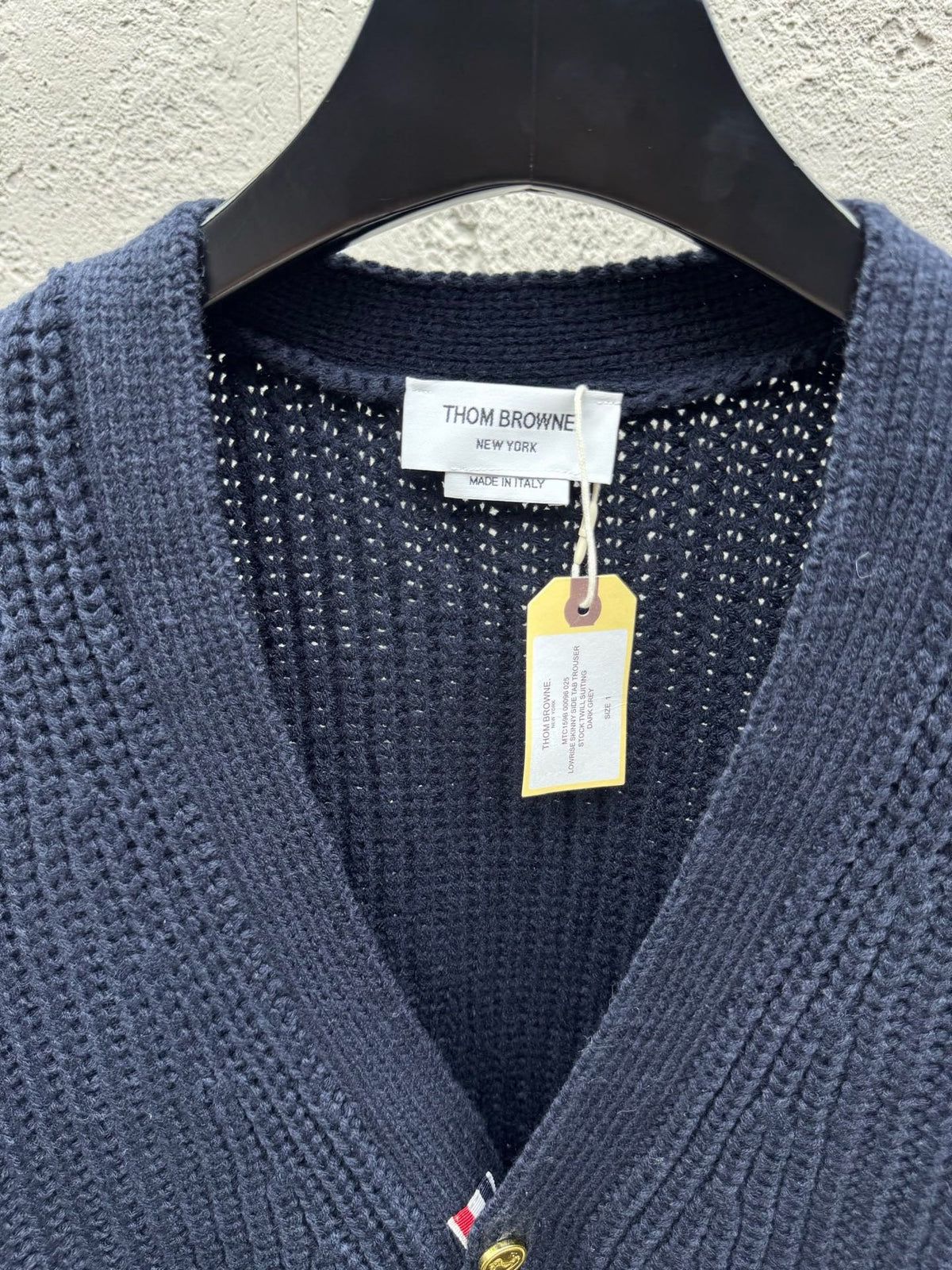 Marineblauer Rippstrick-Cardigan - Herren