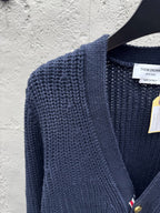 Marineblauer Rippstrick-Cardigan - Herren