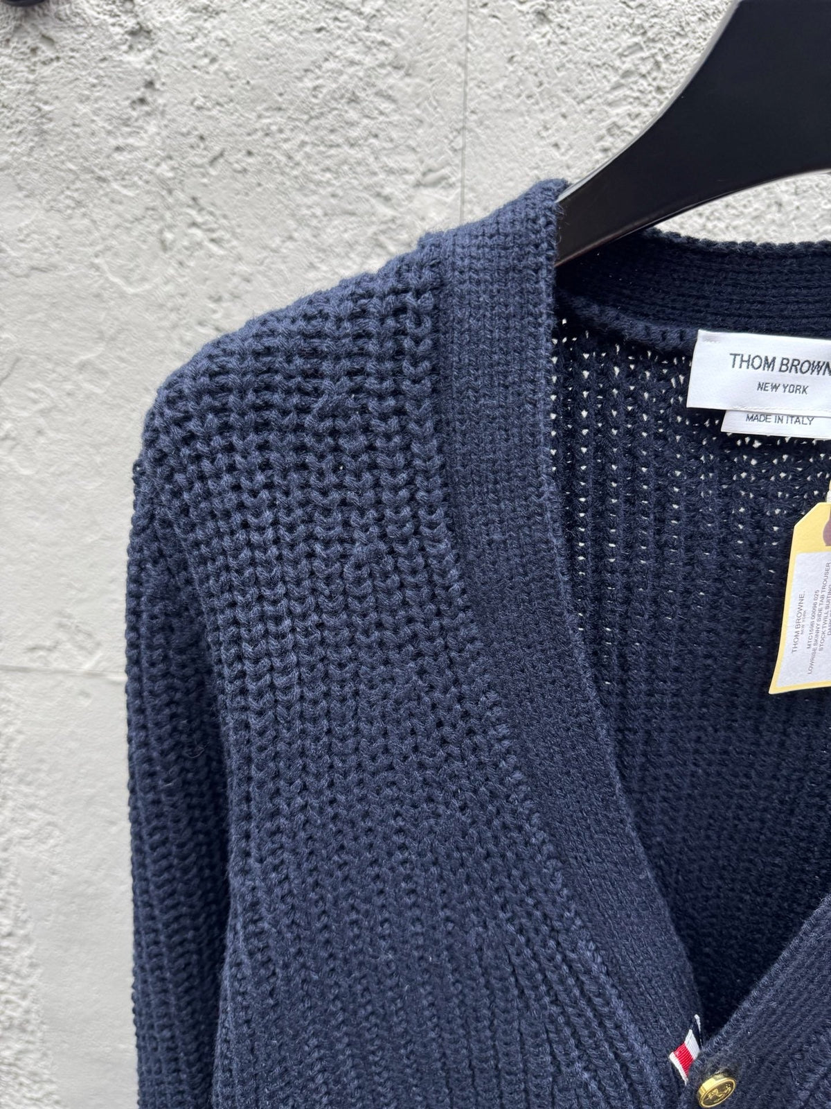 Marineblauer Rippstrick-Cardigan - Herren