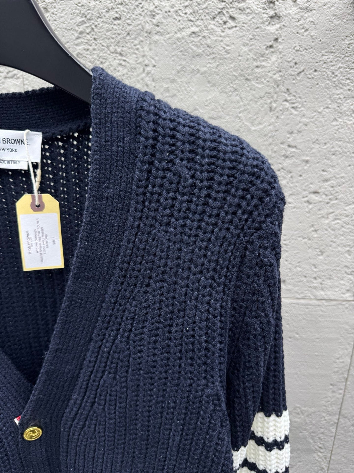 Marineblauer Rippstrick-Cardigan - Herren