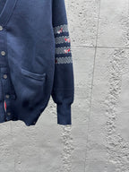 4-Bar Cardigan Charcoal - Men's
