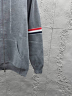 Navy Cotton Armband Stripe Zip-Through - Men's